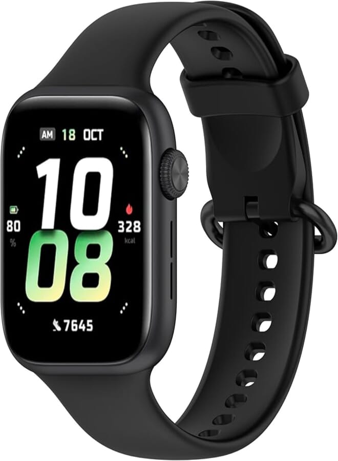 GQ Honor Watch 5 Silica Gel Replacement Band，Silicone Adjustable Replacement Wristband Sport Bands Strap for Honor Watch 5 Smartwatch Accessories(Black)